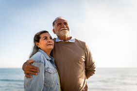 Older couple on a beach