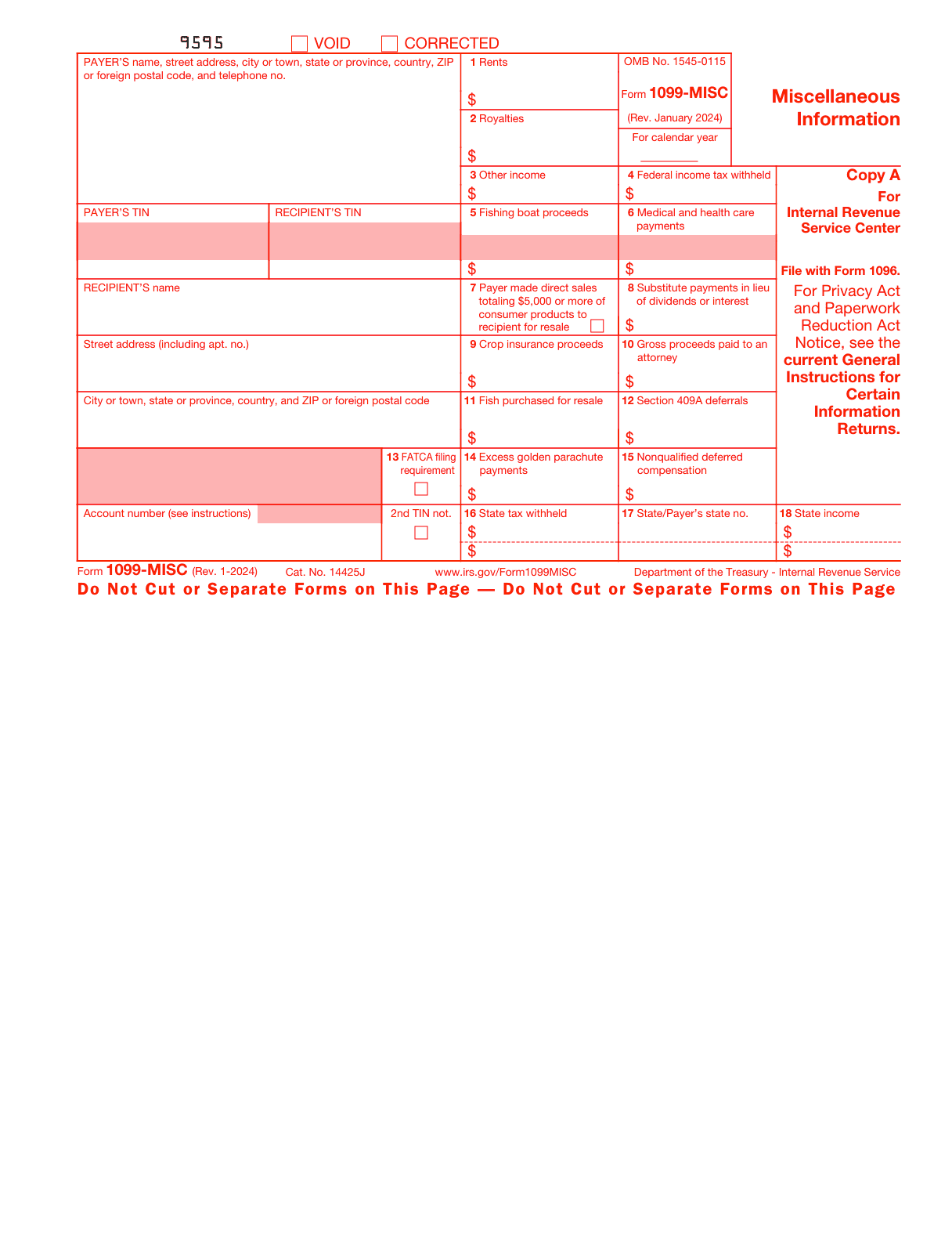 1099-MISC form for 2024