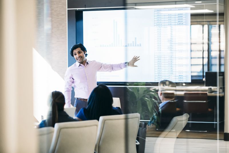 Businessman Giving Presentation