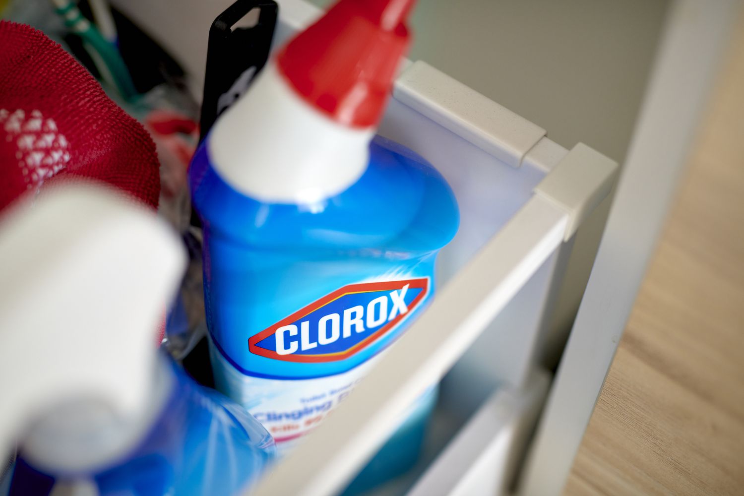 Clorox toilet bowl cleaner arranged in Germantown, New York, US, on Monday, July 24, 2023.