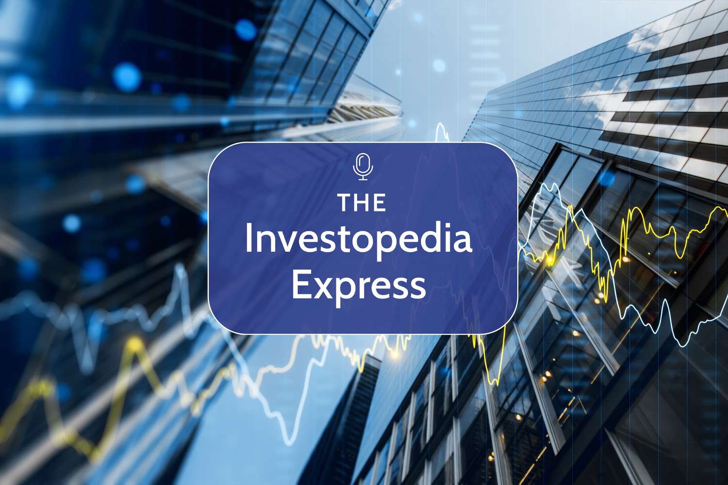 Stock market and buildings theme background