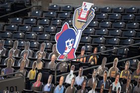Cardboard cutout of Utz potato chips advertisement