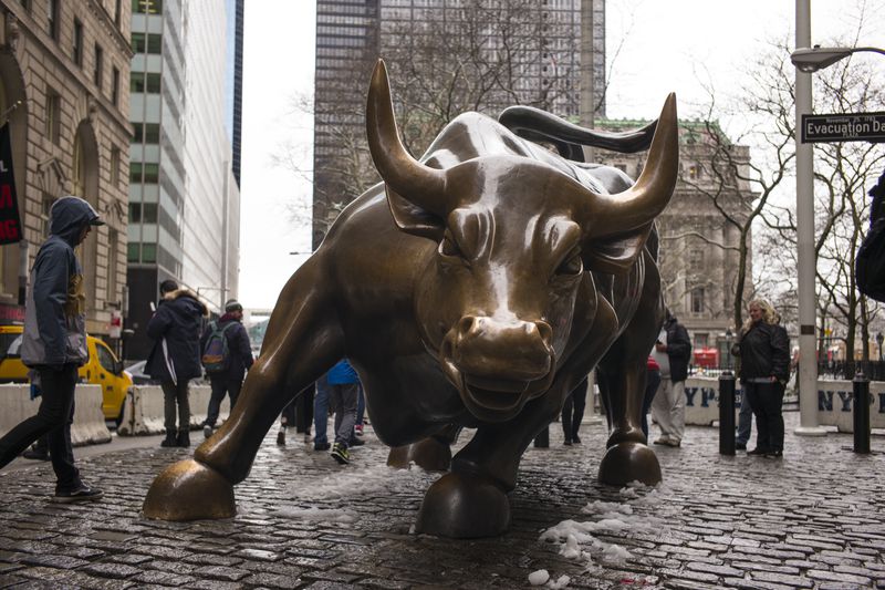 Wall Street Charging Bull Sculpture
