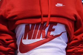 Nike merchandise is photographed at a Nike lab on June 28, 2019 in New York City.