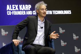 Palantir CEO Alex Karp speaks at the Hill & Valley Forum In Washington, D.C., on April 30, 2025