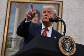 President Donald Trump in the White House on Wednesday. 