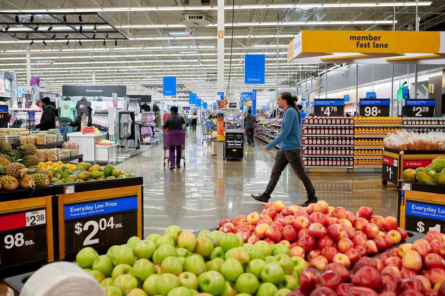 Apples for sale at a Walmart store in Secaucus, New Jersey, US, on Tuesday, March 5, 2024. 