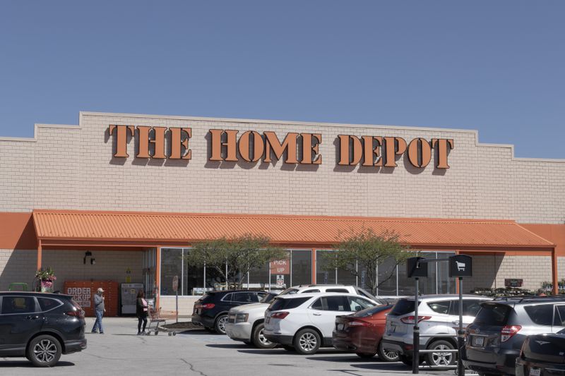 Street view of a Home Depot store