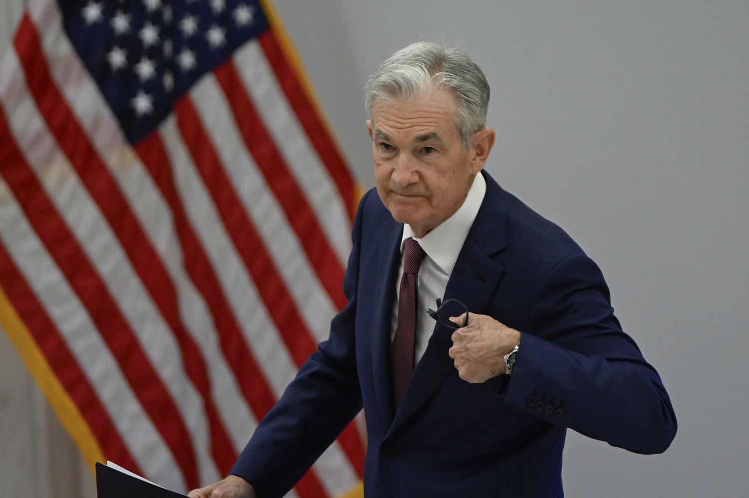 Federal Reserve Chairman Jerome Powell speaks at a conference in November. 