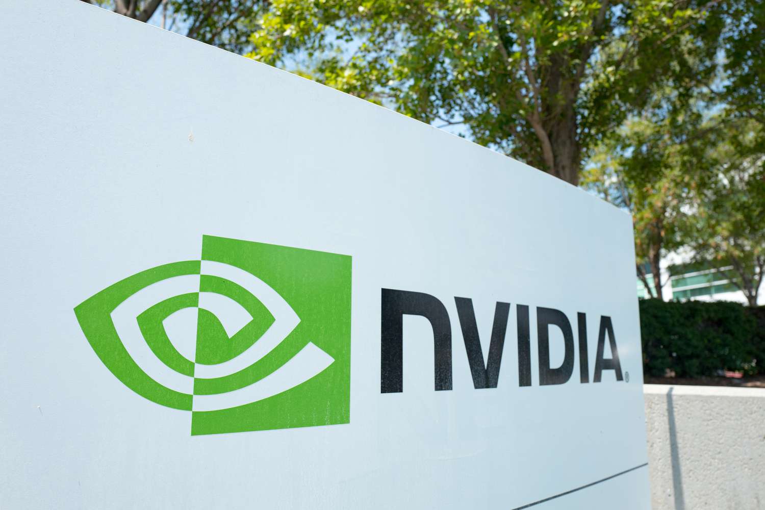 A sign outside Nvidia Corp. headquarters