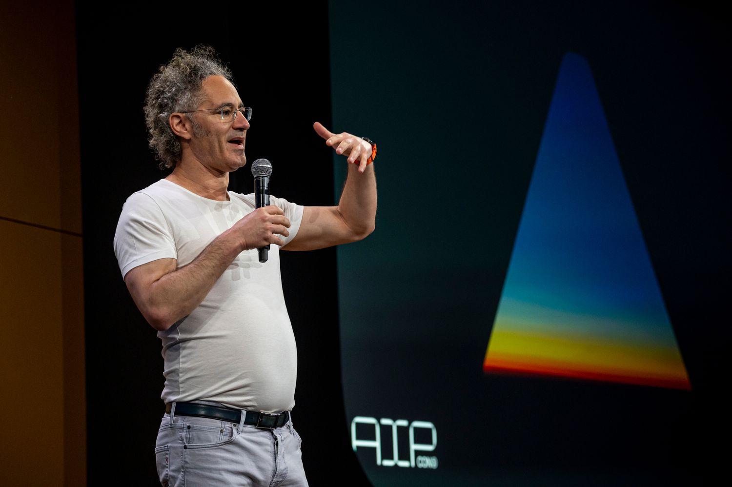 Alex Karp, chief executive officer of Palantir Technologies Inc., during the FoundryCon event in Palo Alto, California, US, on Thursday, March 7, 2024.