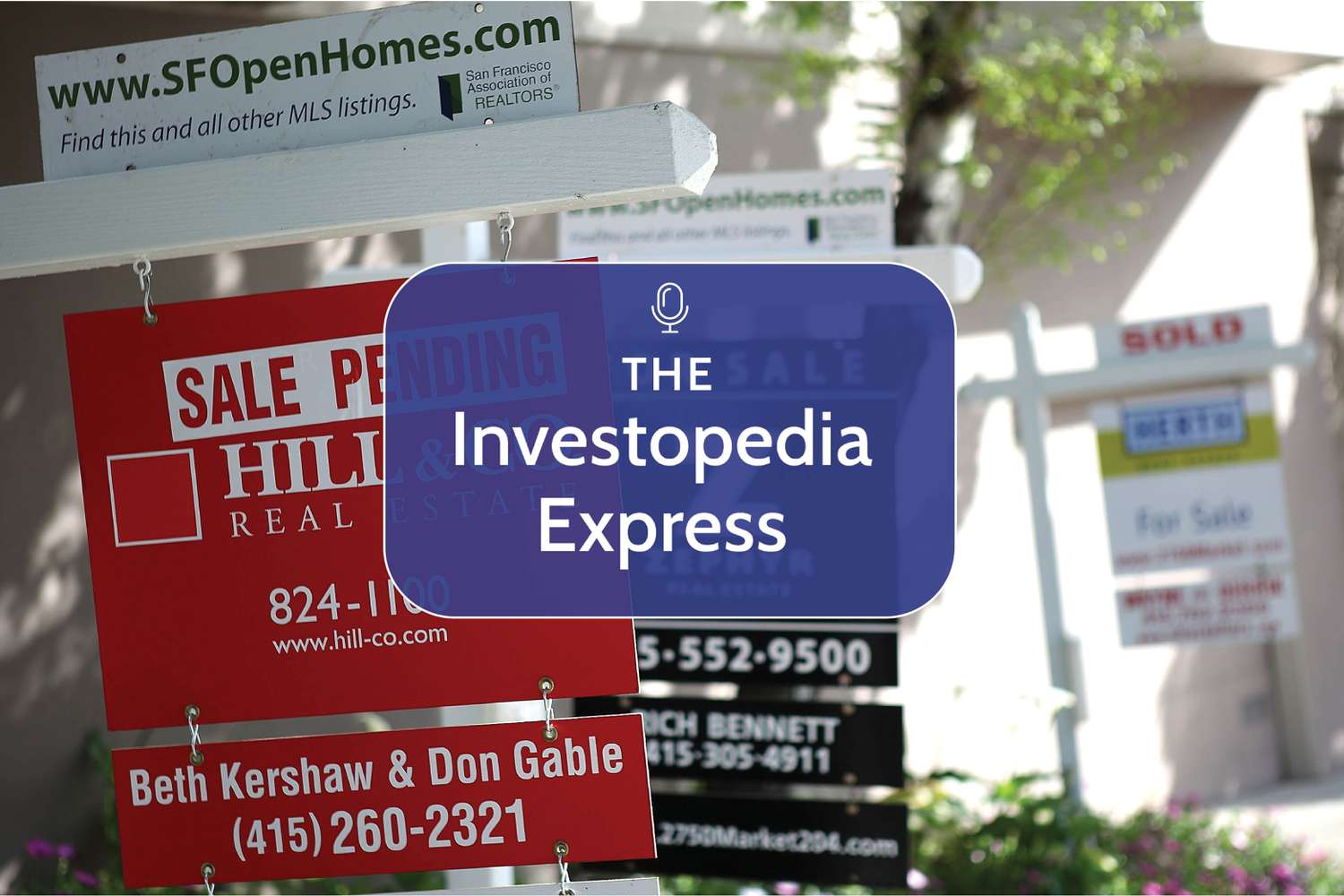 Real estate sale pending signs 