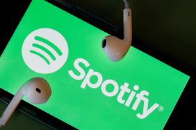 The logo of the Swedish music streaming service Spotify is displayed on the screen of an iPhone on January 06, 2017 in Paris, France.