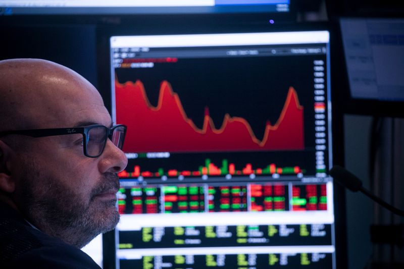 A trader works on the floor of the New York Stock Exchange (NYSE).