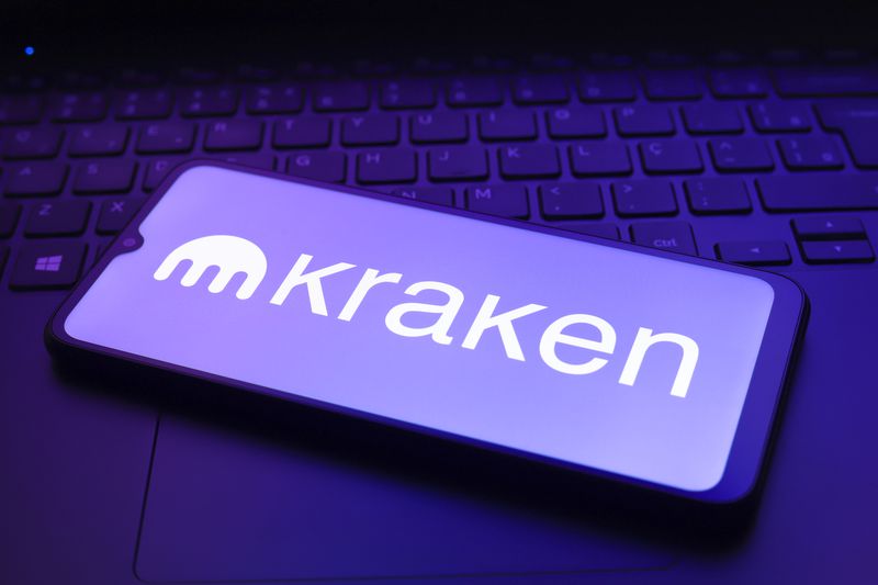 The logo of the cryptocurrency exchange Kraken