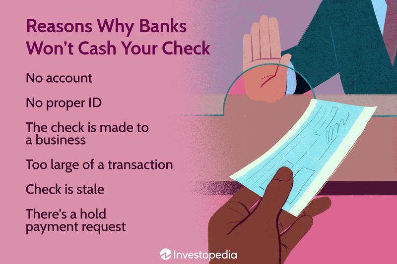 Reasons Why Banks Wont Cash Your Check