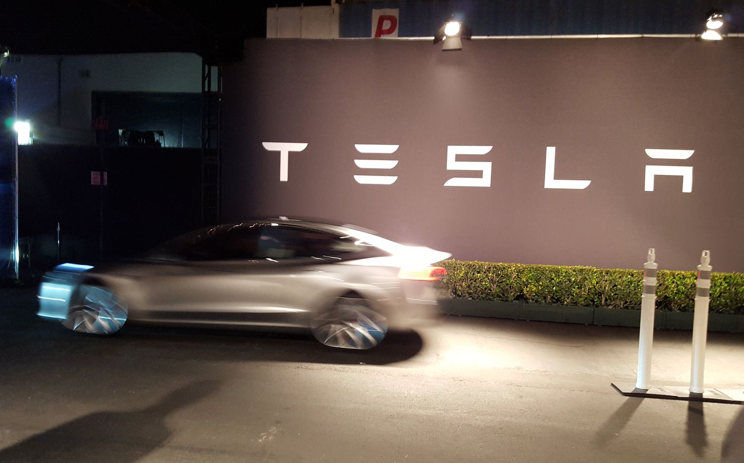 Tesla Model 3 in motion
