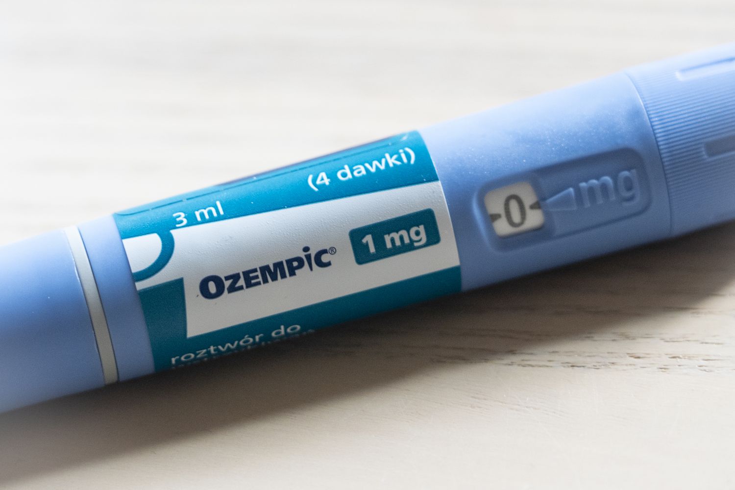 An Ozempic (semaglutide) injection pen