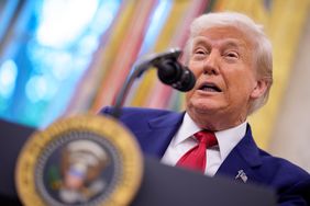 President Donald Trump in the White House on Thursday. 