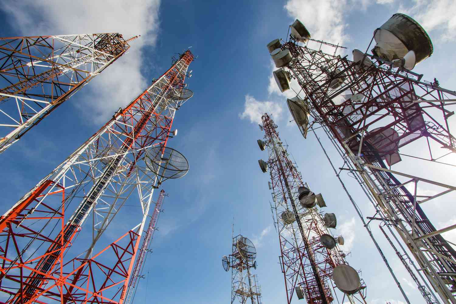 Telecommunication towers with TV antennas and wireless infrastructure