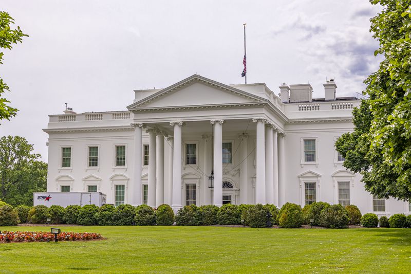 Exterior view of the Northern side of the White House.