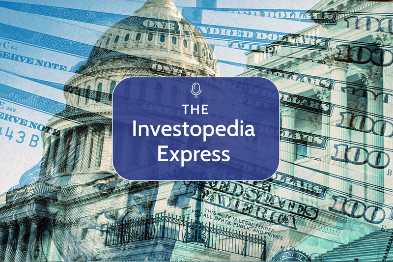 Illustration of the U.S. Capitol building with an overlay of $100 dollar bills on top