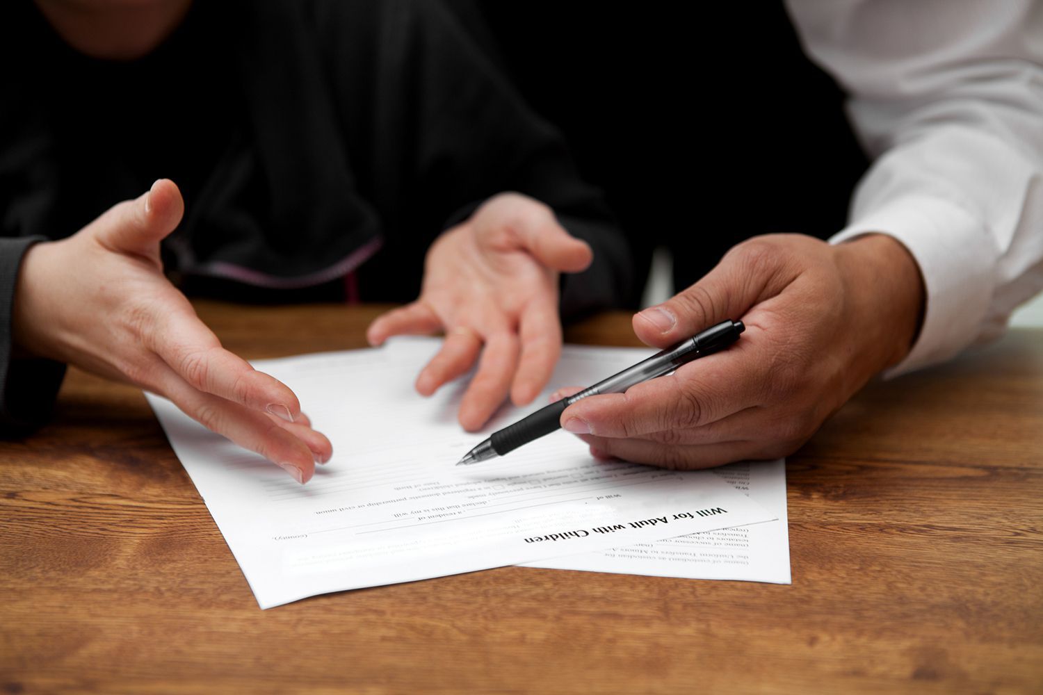 Lawyer explaining a will