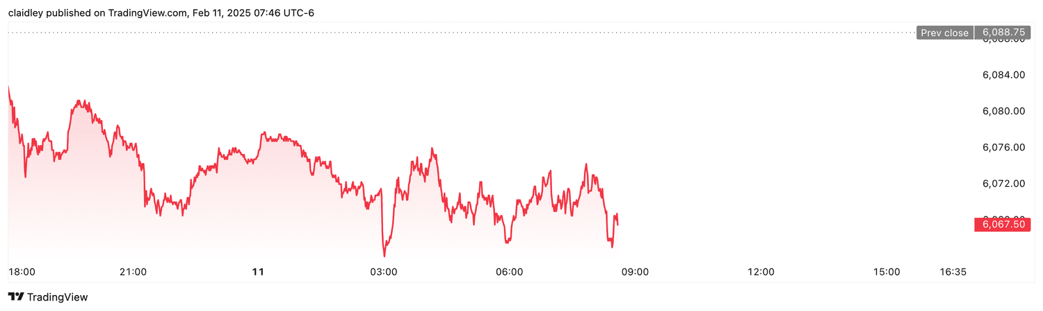 S&P 500 futures (Feb. 11, 2025)