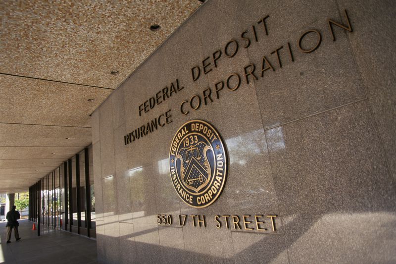 Federal Deposit Insurance Corporation Sign on Building
