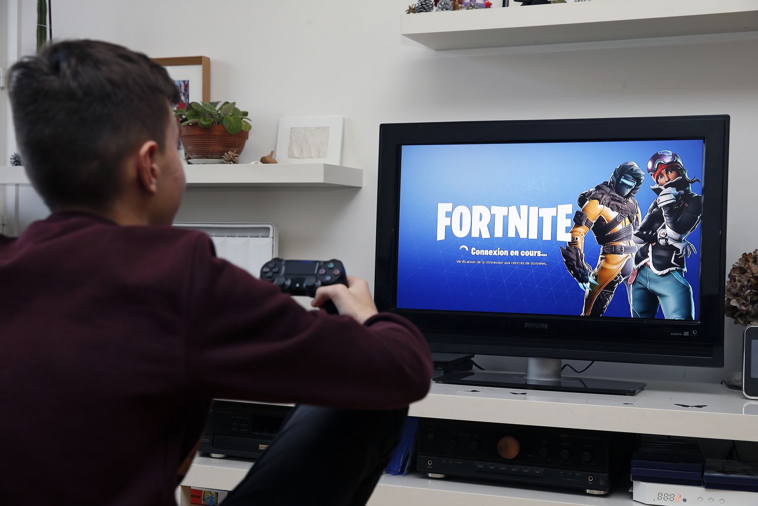 A child playing fortnite.