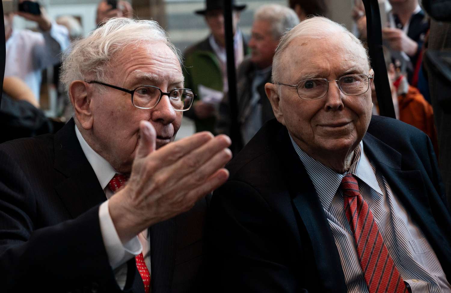 Warren Buffett and Charlie Munger at the 2019 annual shareholders meeting.