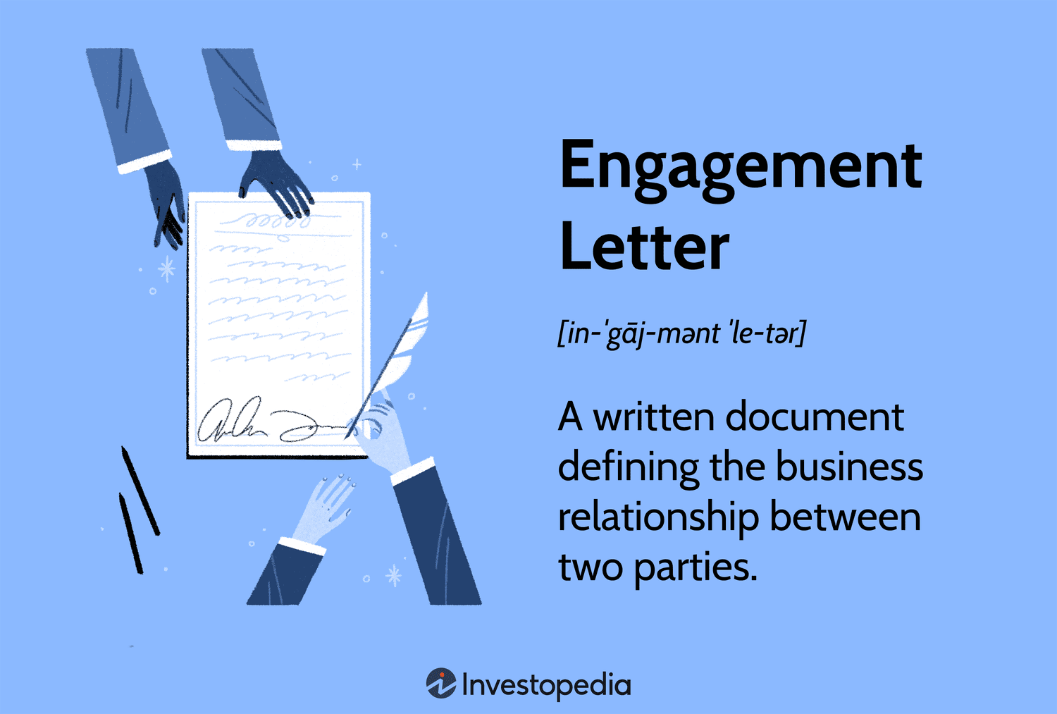 Engagement Letter: A written document defining the business relationship between two parties.