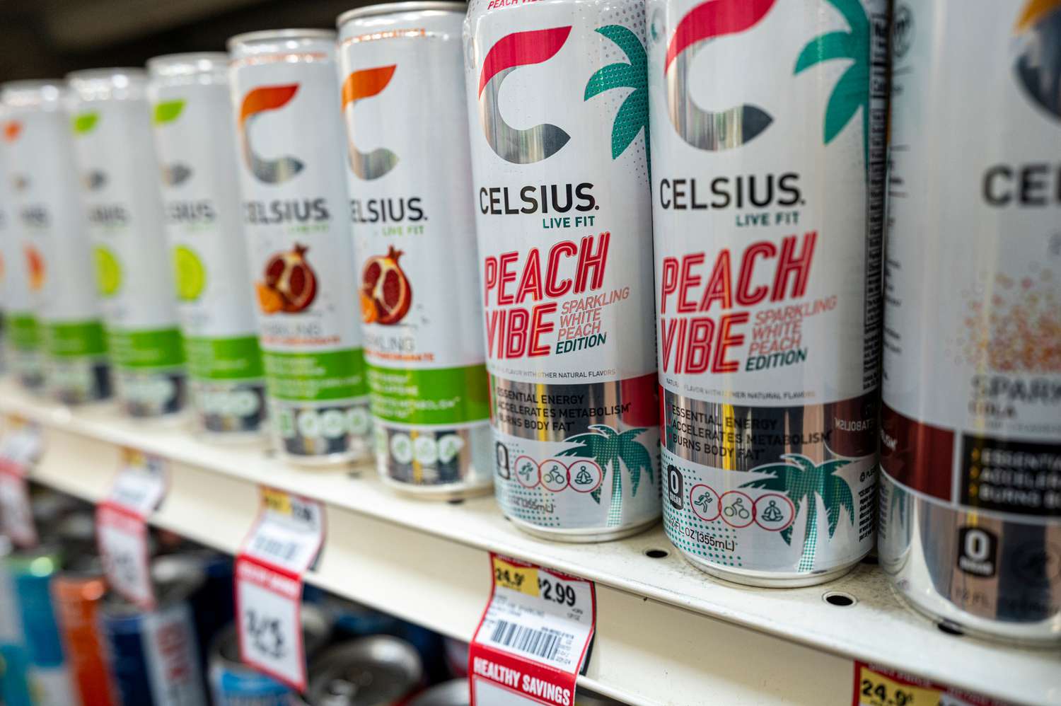 Celsius energy drinks at a store