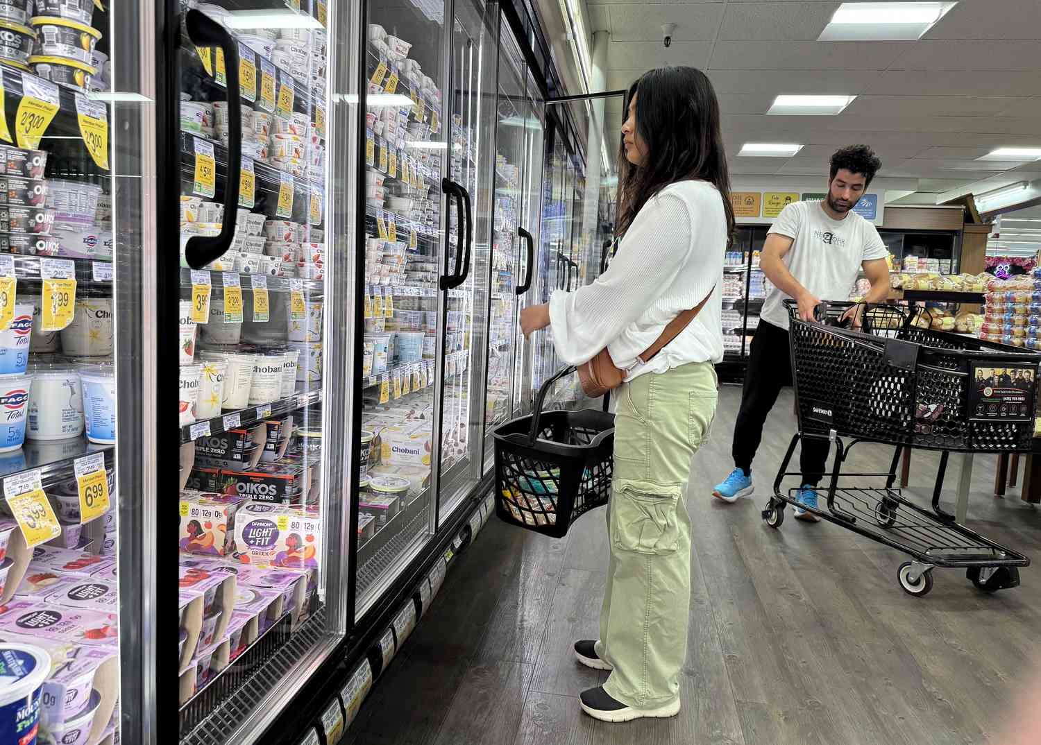 A customer shops at a Safeway store on June 11, 2024 in San Francisco, California.