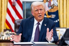 US President Donald Trump speaks while signing executive orders in the Oval Office of the White House in Washington, DC, US, on Monday, Jan. 20, 2025.