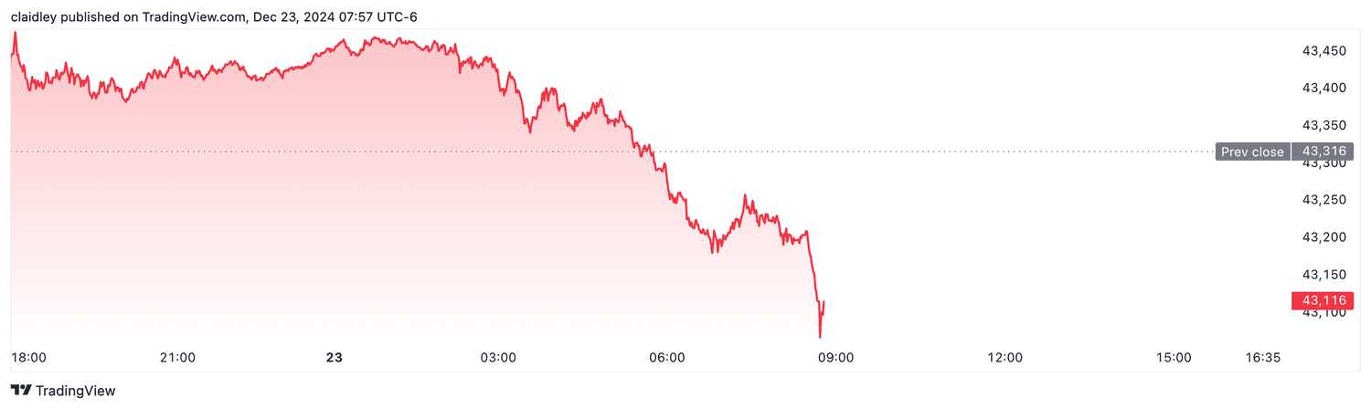 Dow futures (Dec. 23, 2024)