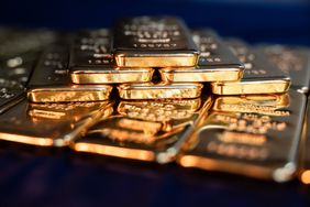 A selection of one kilogram gold bars.
