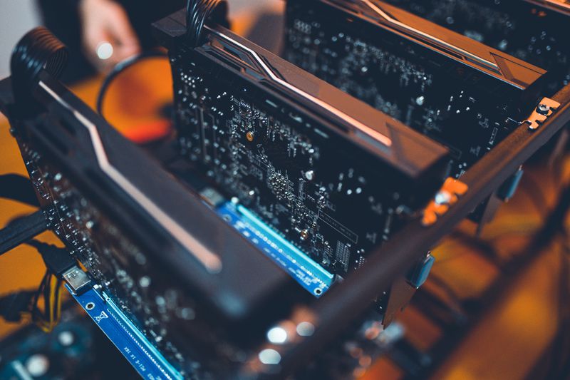 Machinery used for crypto mining.