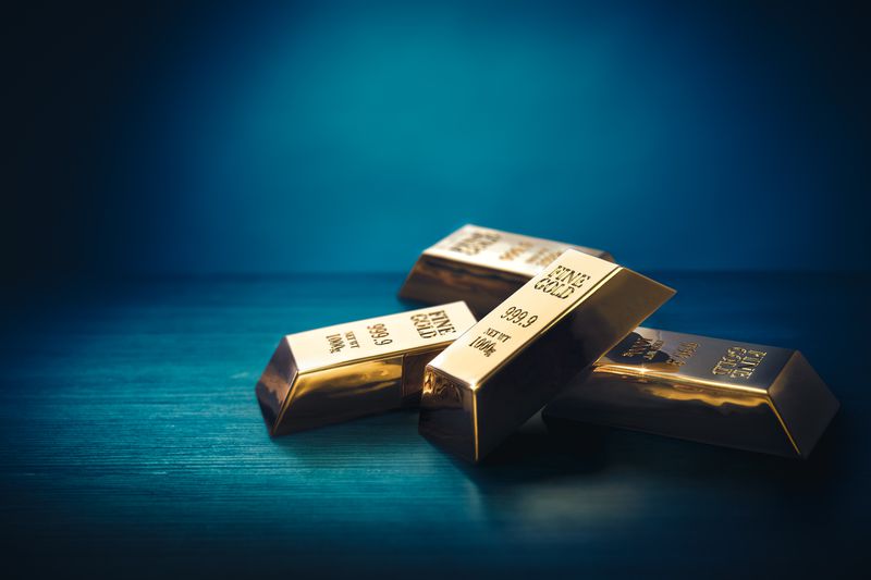 Pile of gold bars