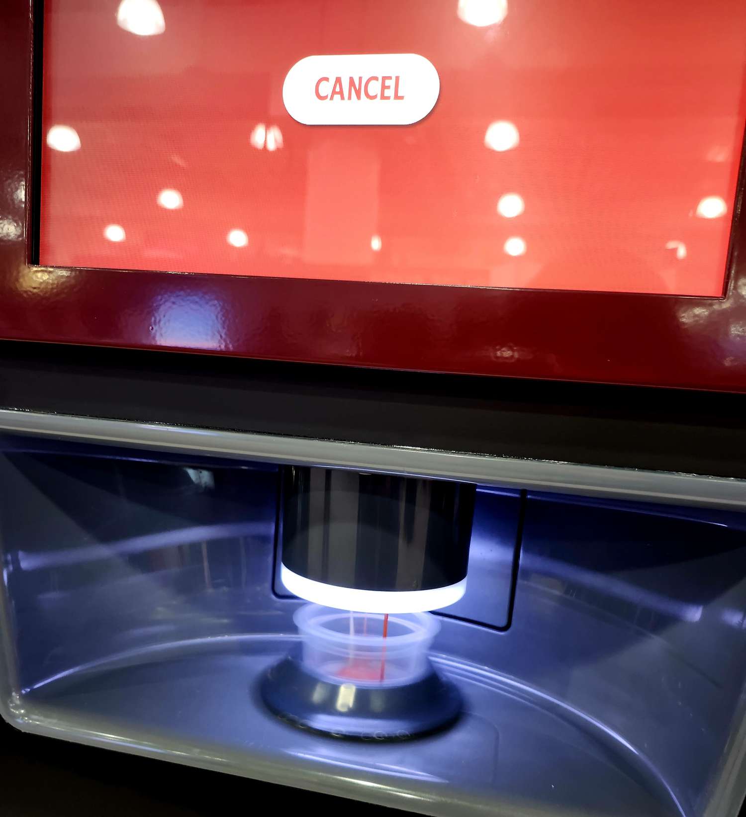 A close-up of the Heinz Remix machine in action. 
