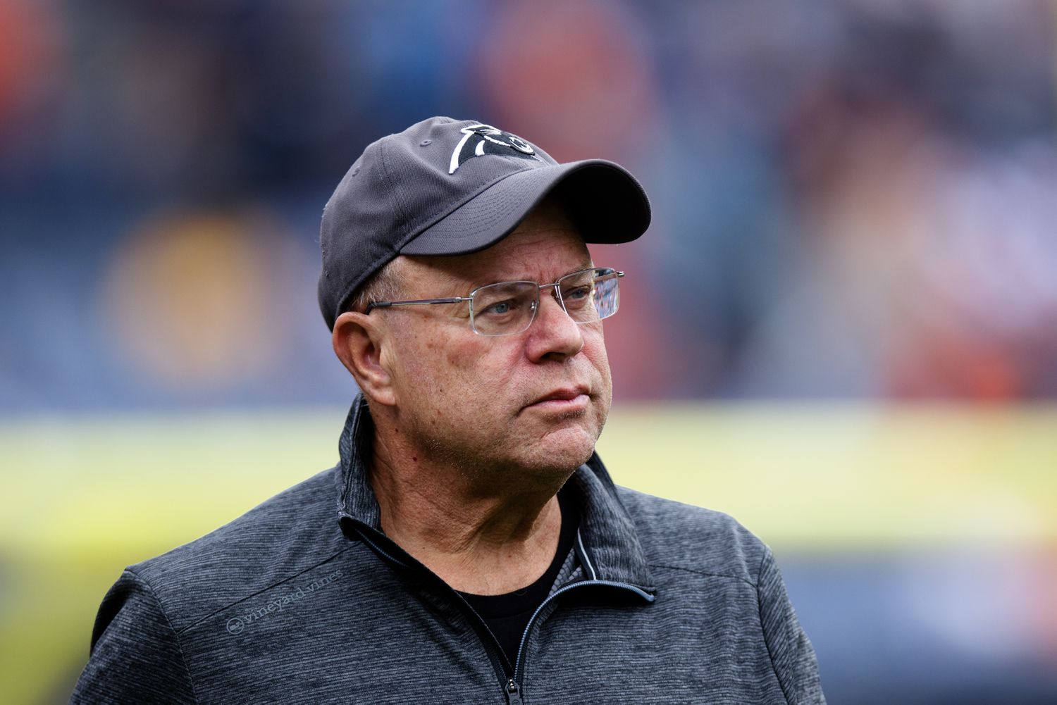 Owner David Tepper of the Carolina Panthers looks on before the game against the Denver Broncos at Empower Field At Mile High on October 27, 2024 in Denver, Colorado. 