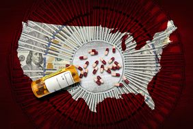 RX pharmacy prescription bottle of pills $100 USA v2
