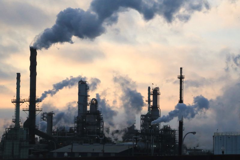 Environmental air pollution pouring into the sky above