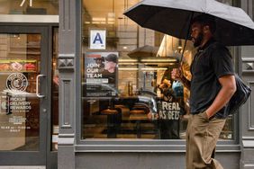 An exterior view of a Chipotle restaurant in New York City in August .