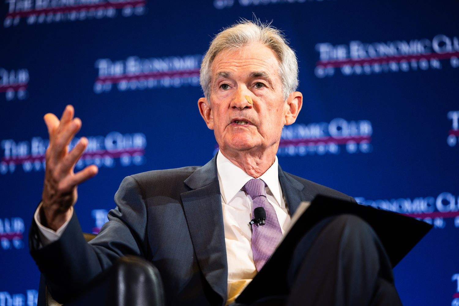 Jerome Powell, chairman of the US Federal Reserve, during an Economic Club of Washington event.