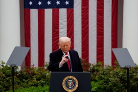 US President Donald Trump during a tariff announcement in the Rose Garden of the White House in Washington, DC, US, on Wednesday, April 2, 2025.