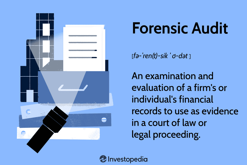 Forensic Audit: An examination and evaluation of a firm's or individual's financial records to use as evidence in a court of law or legal proceeding.
