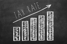 Diagram showing current trend of increasing Tax Rates.