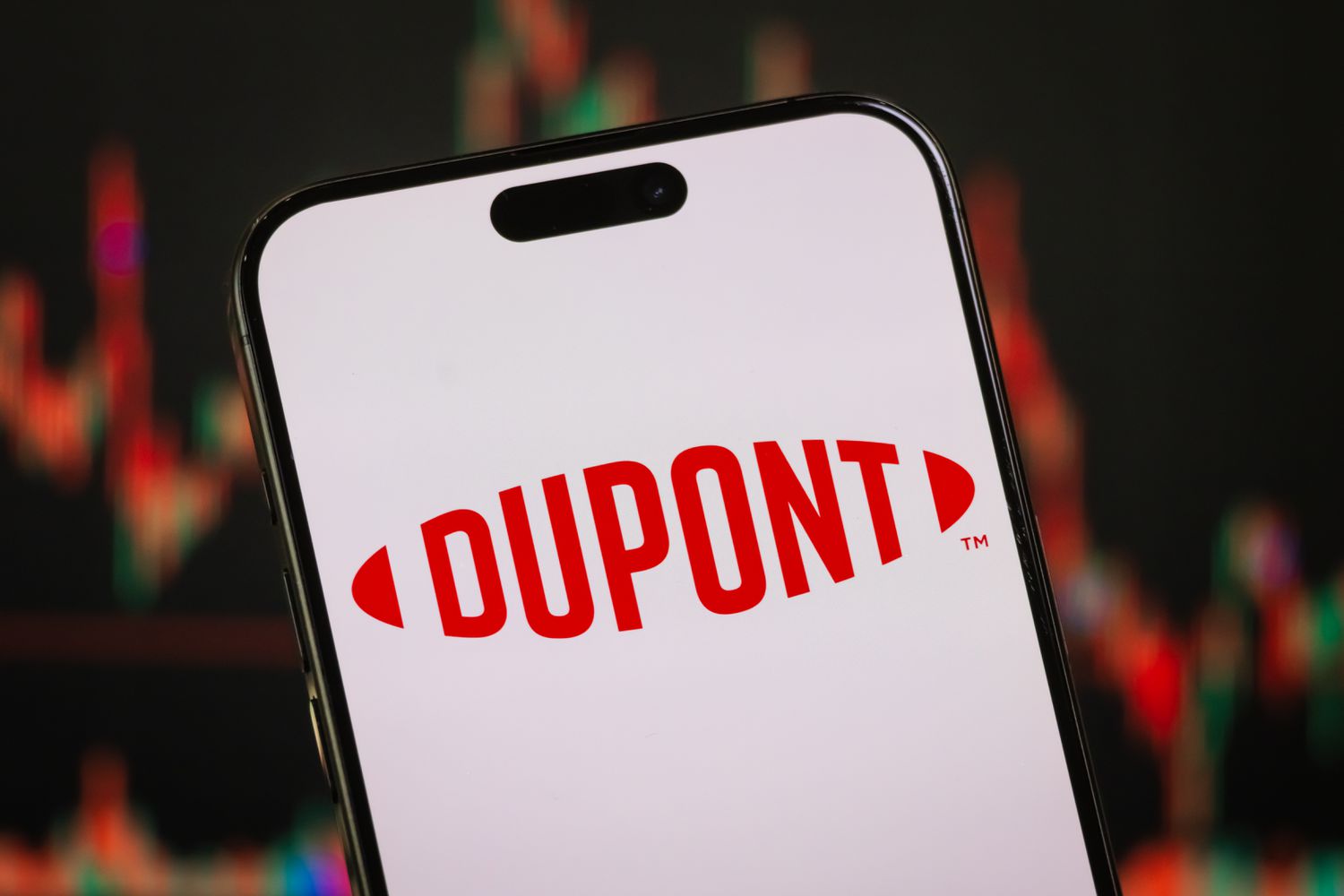 DuPont logo on a smartphone screen