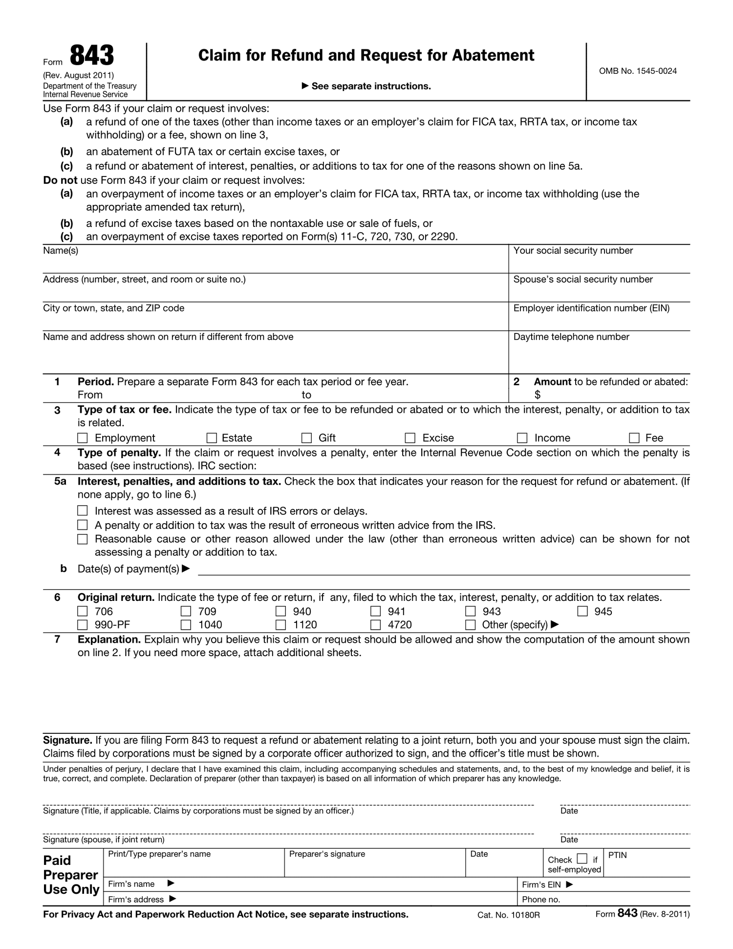 Form 843